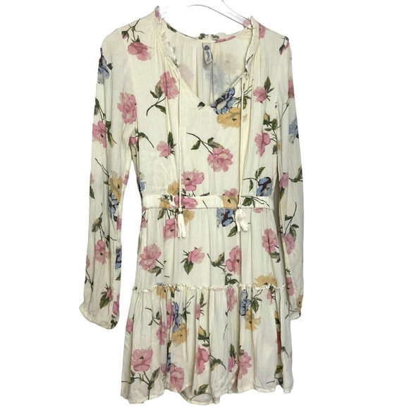American Rag Dresses & Skirts - American Rag | Cream Pink Floral | V-Neck Dress | Size Small